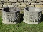 Weathered Chilstone Planters (Pair)