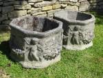 Weathered Chilstone Planters (Pair)