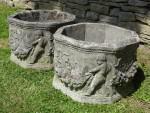 Weathered Chilstone Planters (Pair)