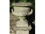 Weathered Chilstone Urn on Plinth