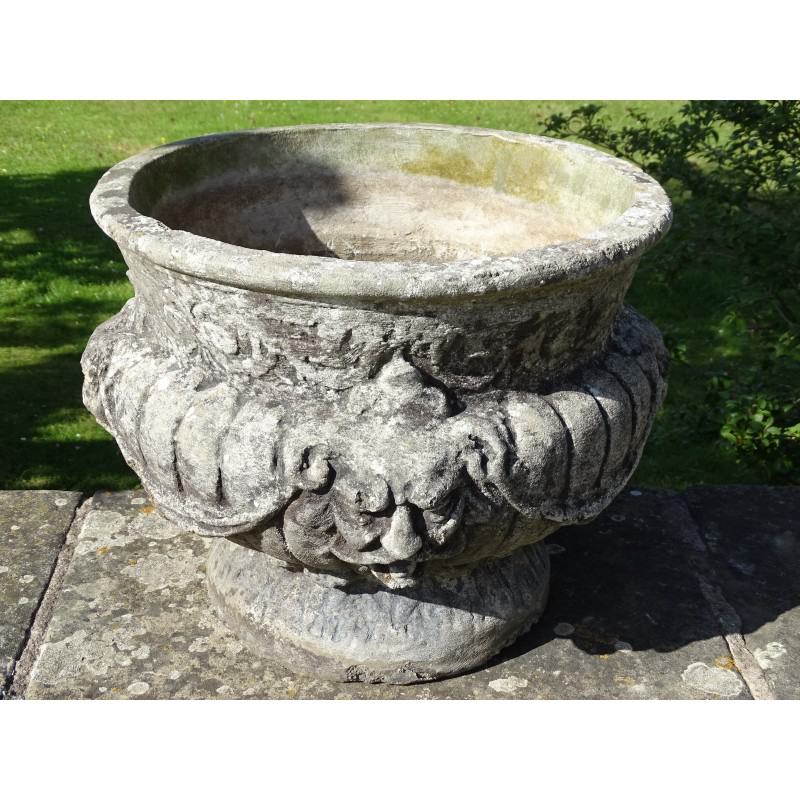 Weathered Stone Garden Urn