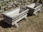 Weathered Rectangular Planters (Pair)