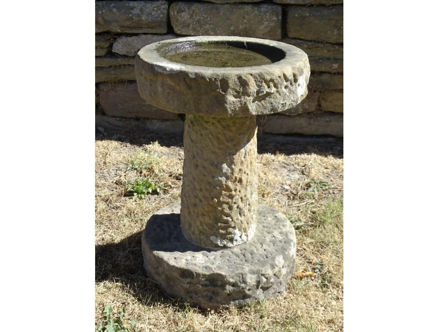 Vintage Sandstone Birdbath