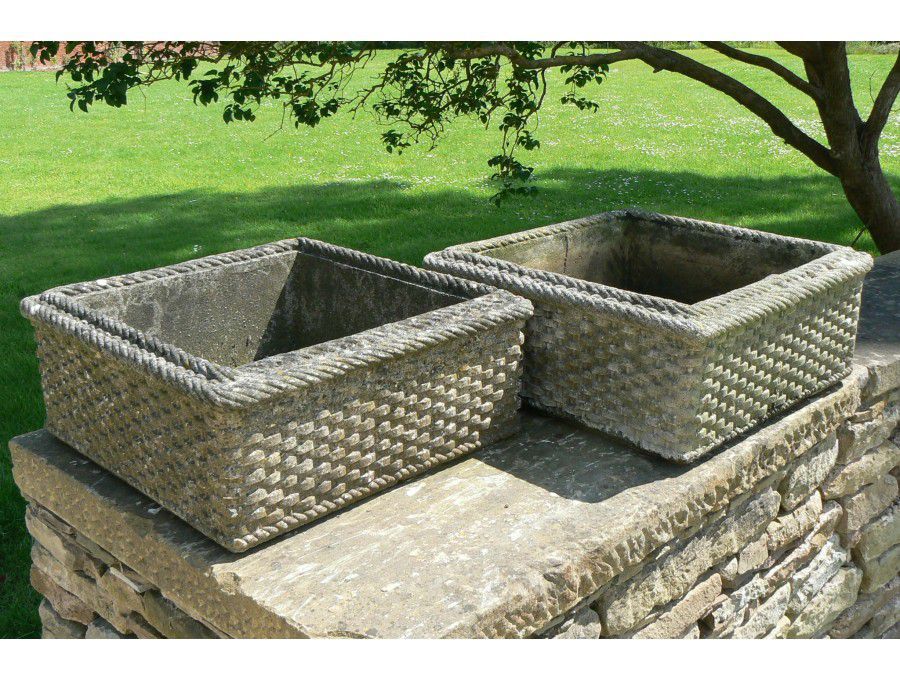 Stone Herb Planters (Pair)