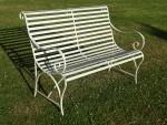 Weathered Wrought Iron Garden Bench