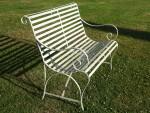 Weathered Wrought Iron Garden Bench