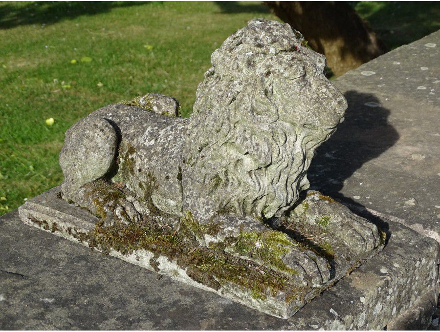 Small Weathered Stone Lion