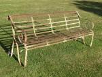 Antique Wrought Iron Garden Bench