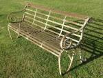 Antique Wrought Iron Garden Bench
