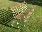 Antique Wrought Iron Garden Bench