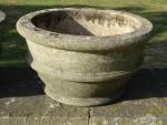 Weathered Ribbed Garden Planters (Pair)