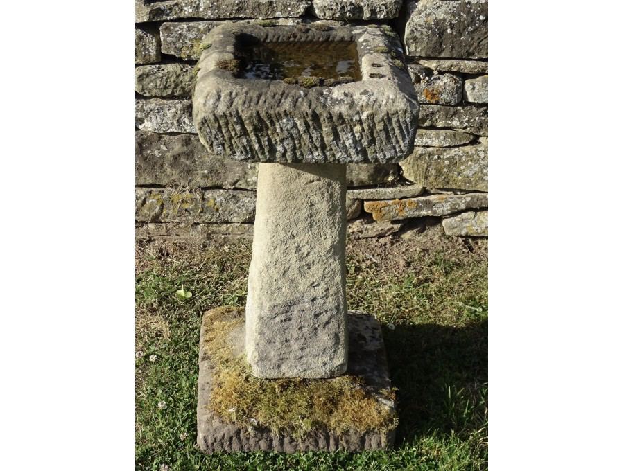 Vintage Sandstone Birdbath