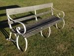 Vintage Wrought Iron Bench