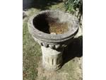 Weathered Garden Urn on Base