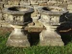 Weathered Gothic Garden Urns (Pair)