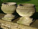 Sandstone Garden Urns (Pair)