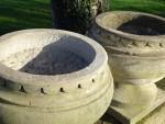 Sandstone Garden Urns (Pair)