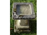 Weathered Square Birdbath