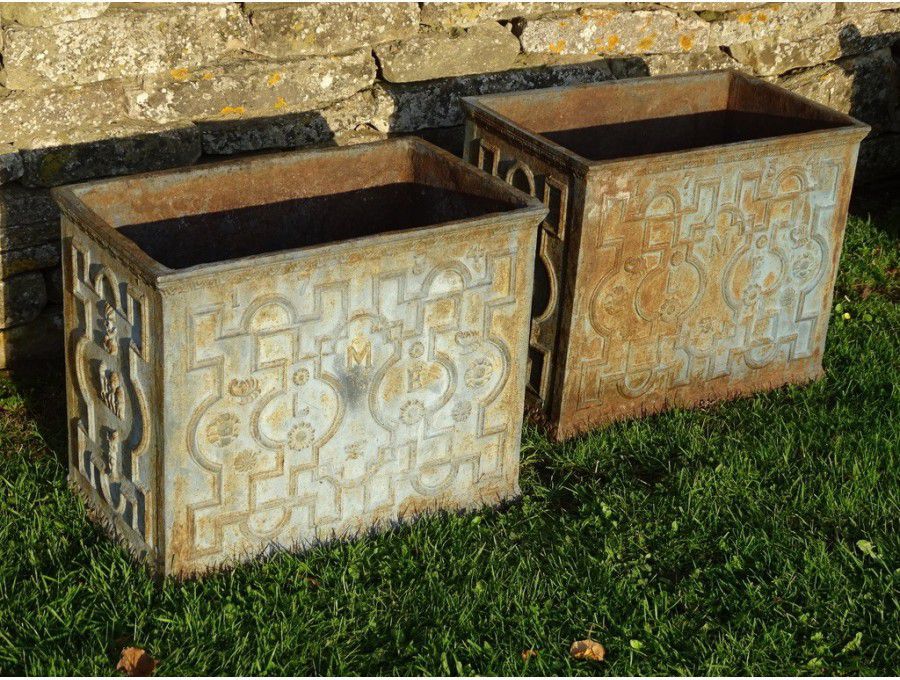 Unusual Iron Planters (Pair)