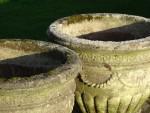 Weathered Round Planters (Pair)