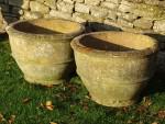 Large Weathered Garden Planters (Pair)