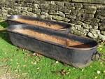 Antique Oval Iron Troughs (Pair)