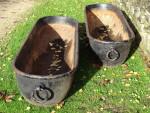 Antique Oval Iron Troughs (Pair)