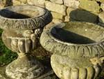 Antique sandstone Urns (Pair)