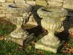 Antique sandstone Urns (Pair)