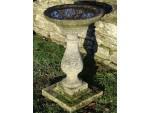 Weathered Baluster Birdbath