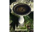 Weathered Baluster Birdbath