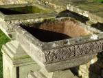 Square Garden Urns on Bases (Pair)
