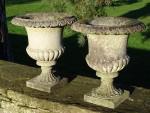 Weathered Haddonstone Urns (Pair)