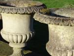 Weathered Haddonstone Urns (Pair)