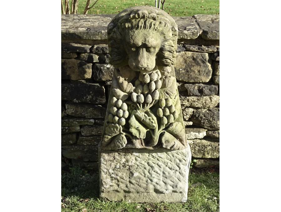 Antique Stone Lion Fountain
