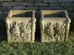Weathered Haddonstone Planters (Pair)