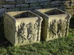 Weathered Haddonstone Planters (Pair)