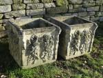 Weathered Haddonstone Planters (Pair)