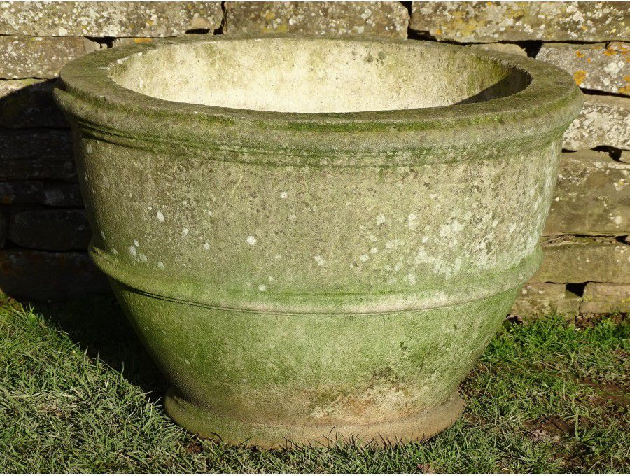 Weathered Stone Garden Planter