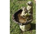 Weathered Otter Birdbath