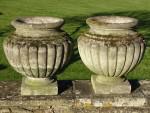 Weathered Large Garden Urns (Pair)