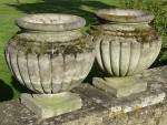 Weathered Large Garden Urns (Pair)