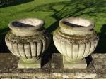 Weathered Large Garden Urns (Pair)