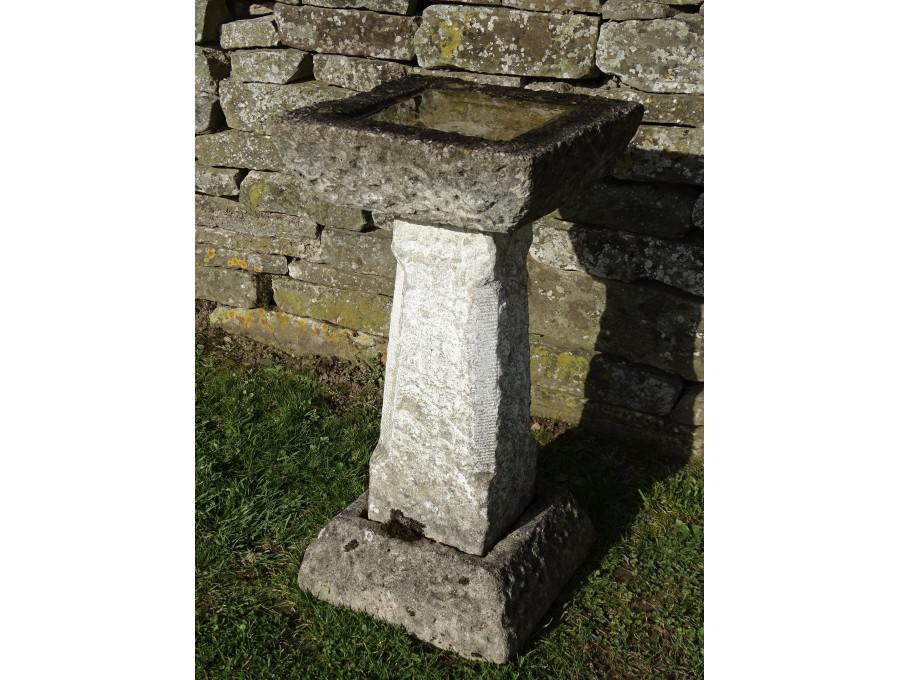 Vintage Stone Birdbath