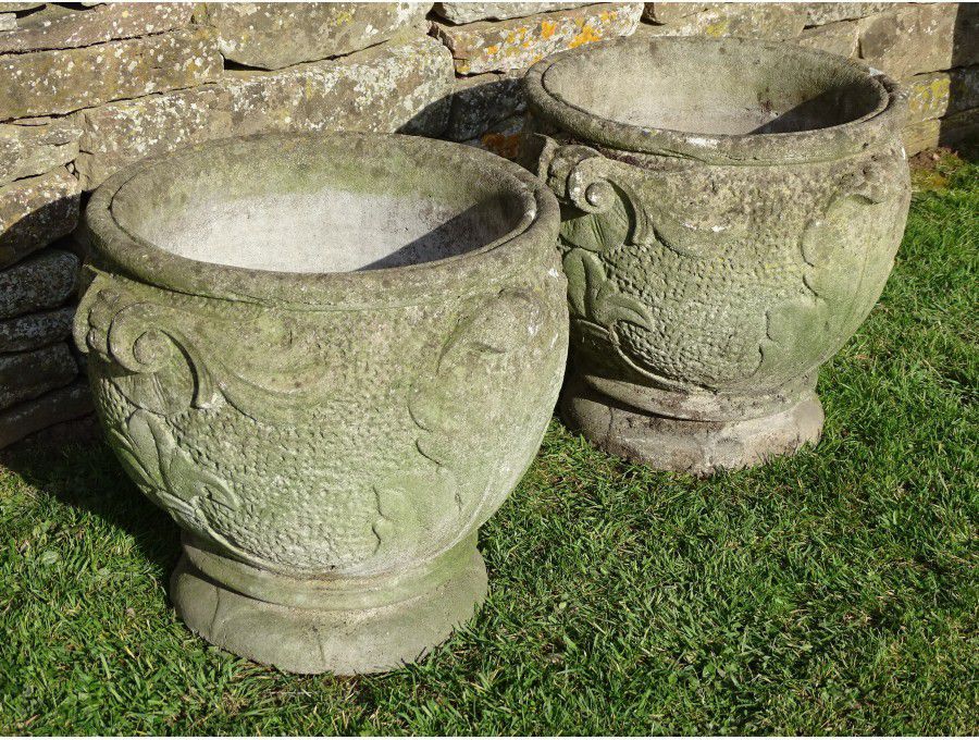 Weathered Garden Planters (Pair)