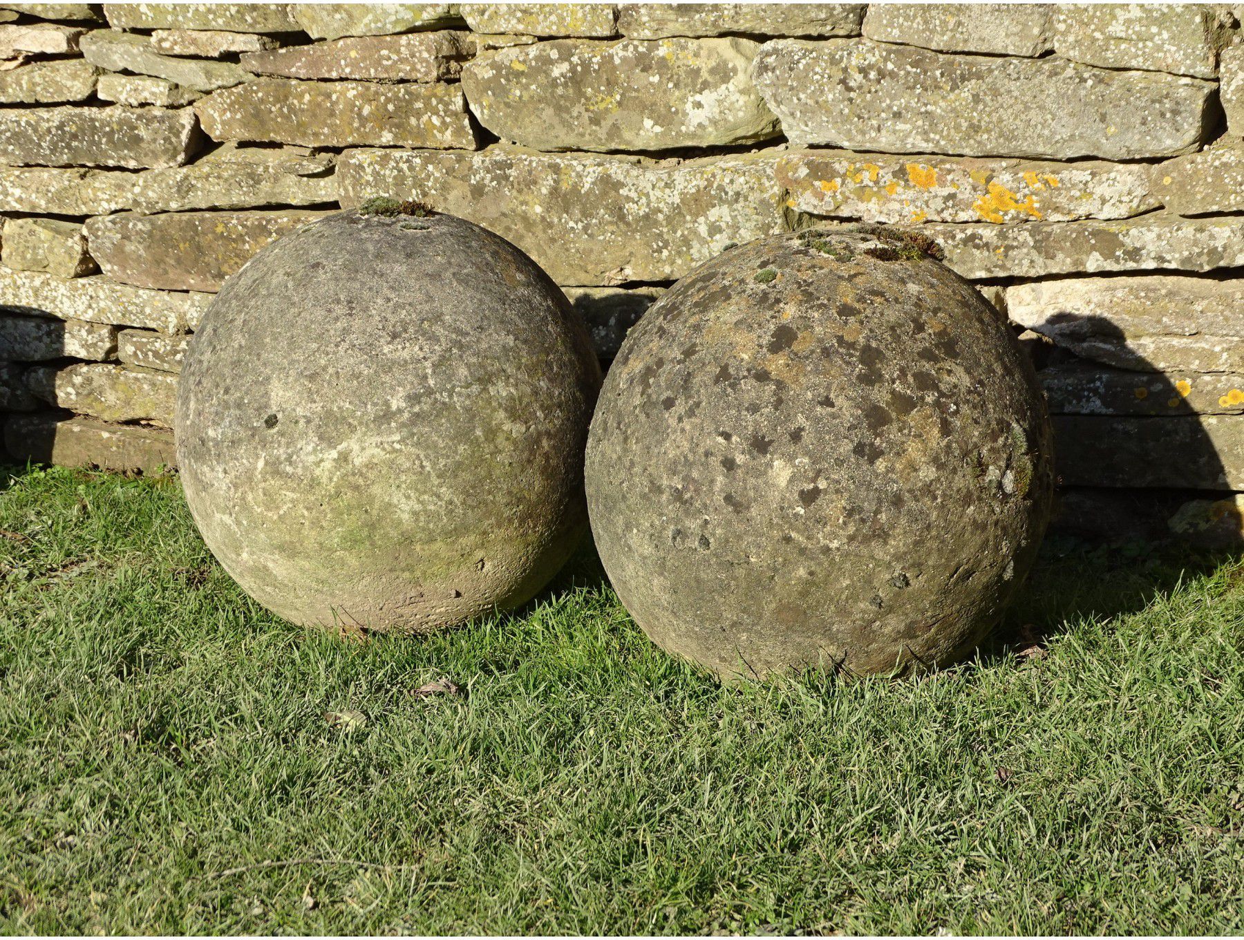Weathered Stone Balls (Pair)