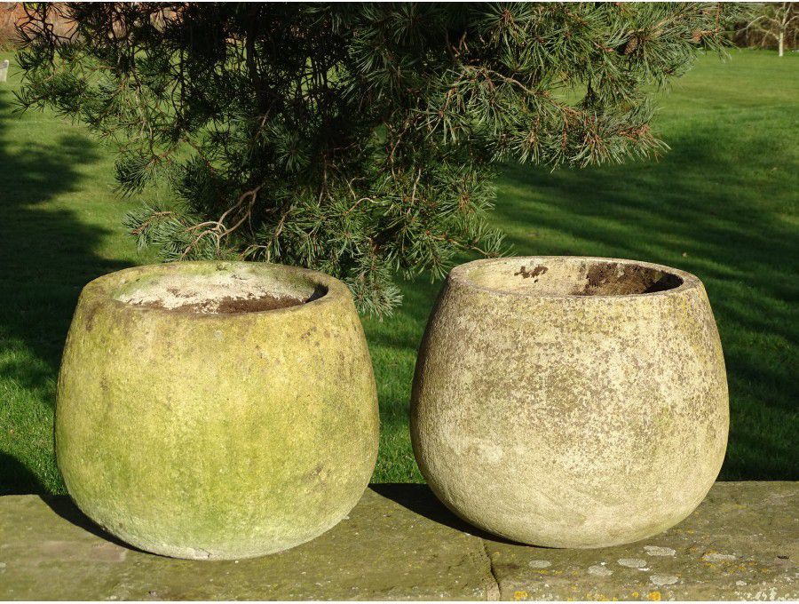 Ovoid Modern Garden Planters (Pair)