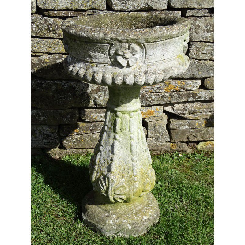 Weathered Garden Pedestal Urn