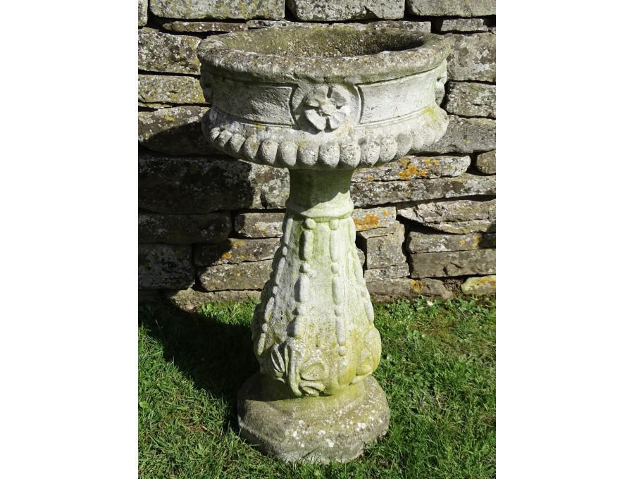 Weathered Garden Pedestal Urn