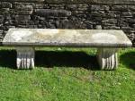 Large Weathered Stone Bench